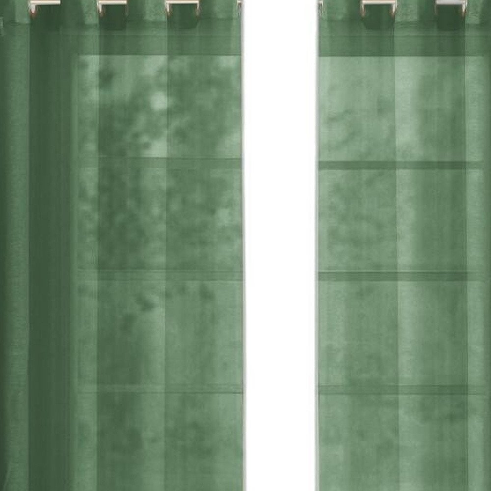Set of Two 84" Sage Solid Modern Window Panels close-up detail