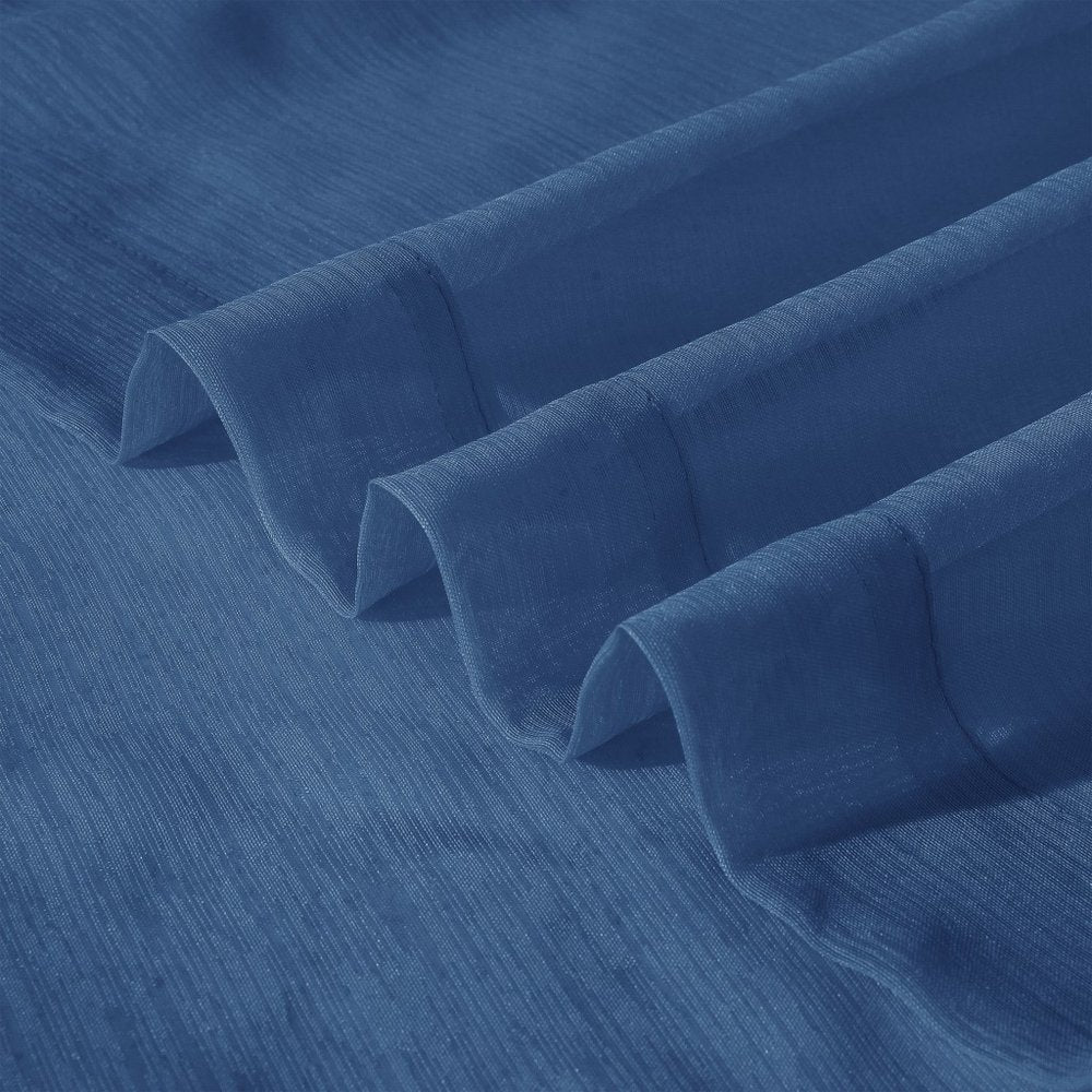 Set of Two 84" Blue Solid Modern Window Panels