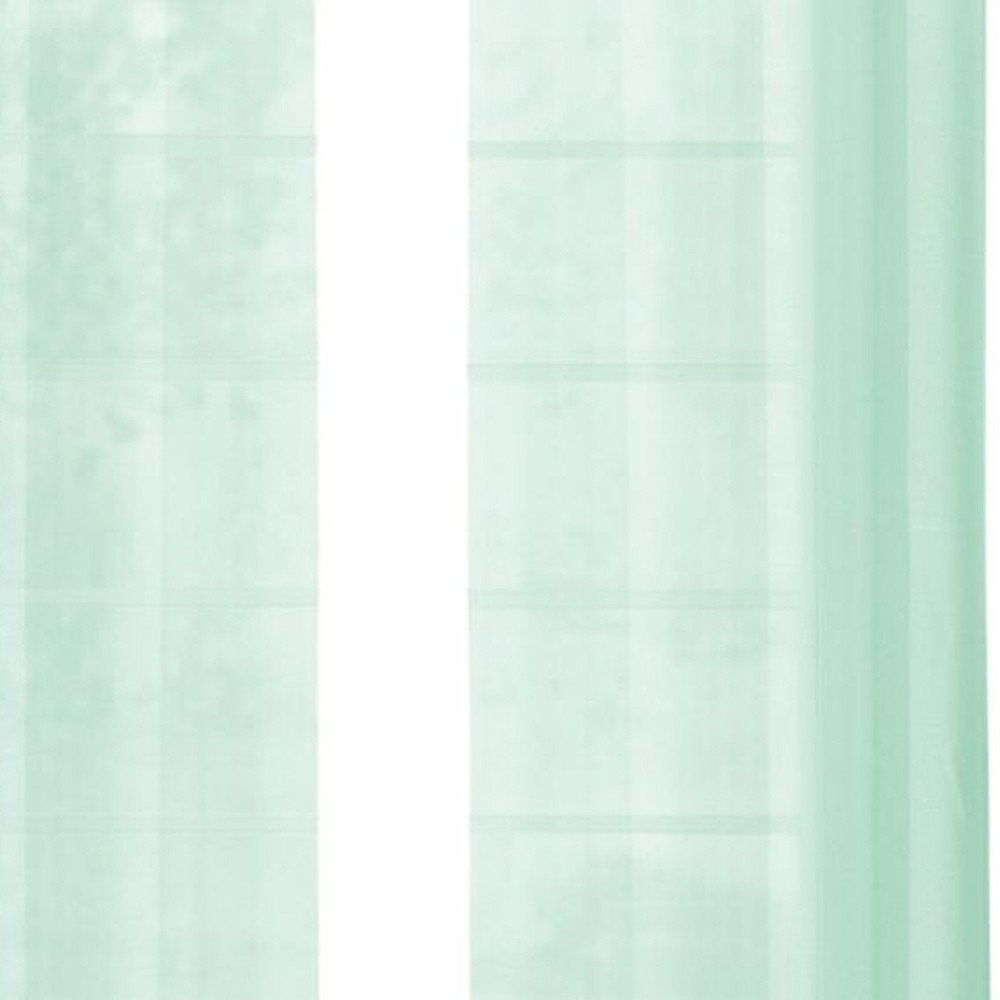 Set of Two 84" Aqua Solid Modern Window Panels on a white background