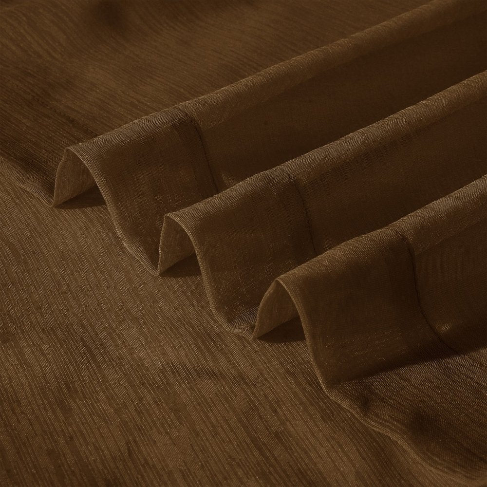 Set of Two 84" Chocolate Solid Modern Window Panels close-up detail
