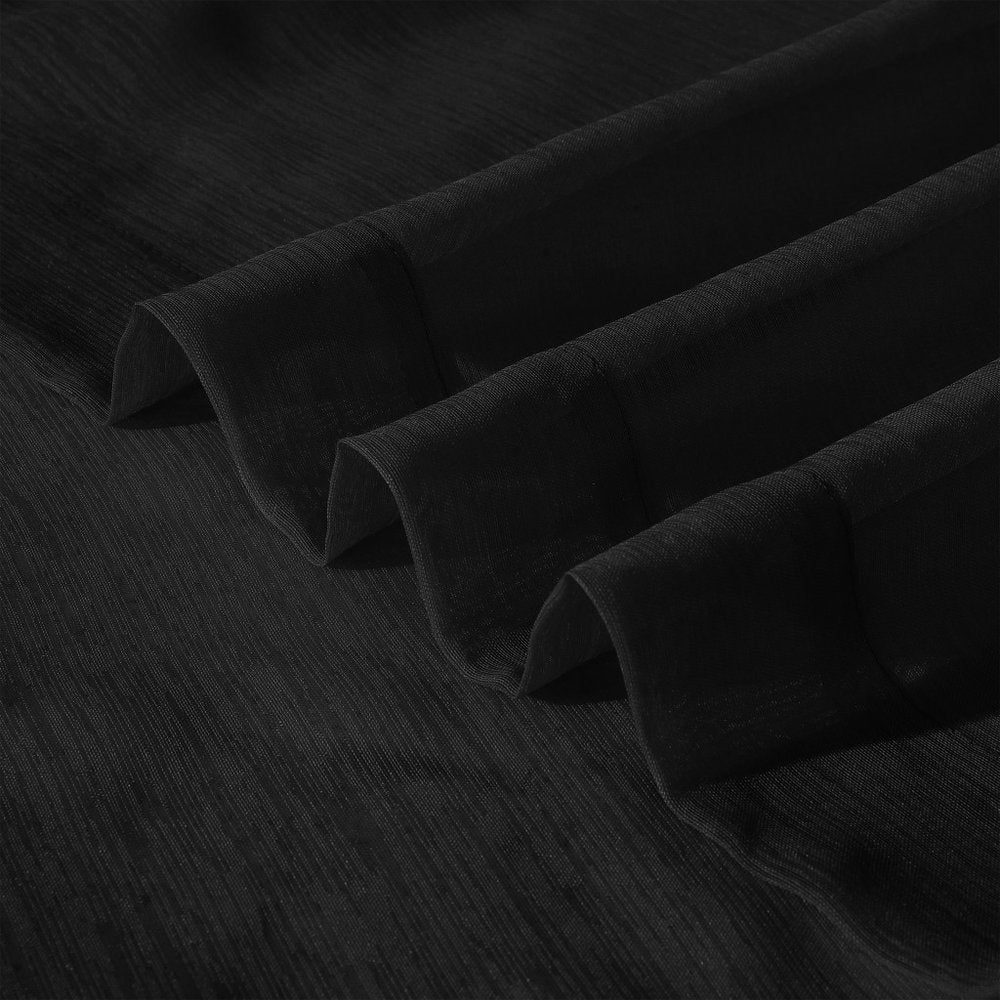 Set of Two 84" Black Solid Modern Window Panels