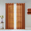Set of Two 84" Rust Solid Modern Window Panels on a white background