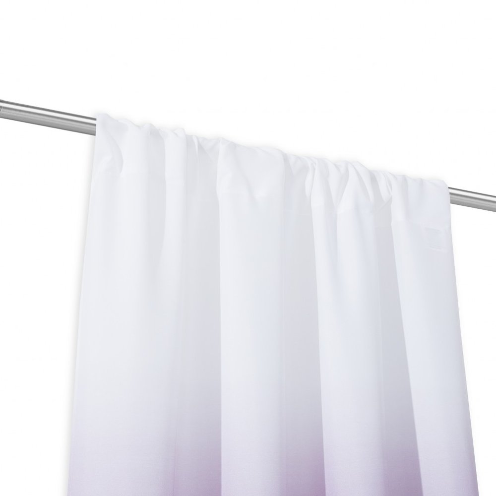 Set of Two 84" Purple Ombre Window Curtain Panels on a white background