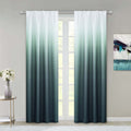 Set of Two 84" Blue Ombre Shades Window Panels on a white background