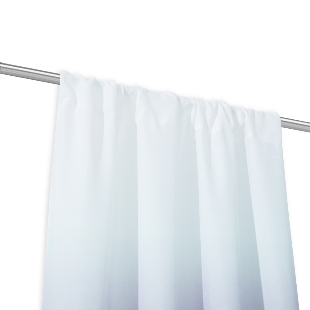 Set of Two 84" Blue Ombre Shades Window Panels on a white background