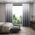 Set of Two 84"  Black Ombre Shades Window Panels