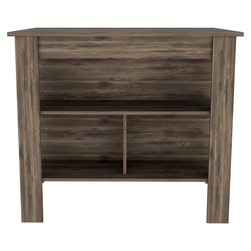 Brown 41" Kitchen Island With Storage on a white background