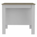 White and Brown 41" Kitchen Island With Storage on a white background