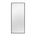 71" Black Aluminum Framed Bathroom Vanity Mirror on a white background