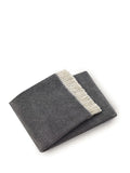 Soft Dark Gray Links Pattern Throw Blanket on a white background