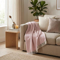 Soft Dusty Rose Links Pattern Throw Blanket