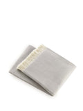 Soft Light Gray Links Pattern Throw Blanket on a white background
