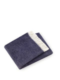 Soft Navy Blue Links Pattern Throw Blanket on a white background