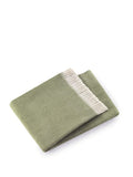Soft Olive Green Links Pattern Throw Blanket on a white background