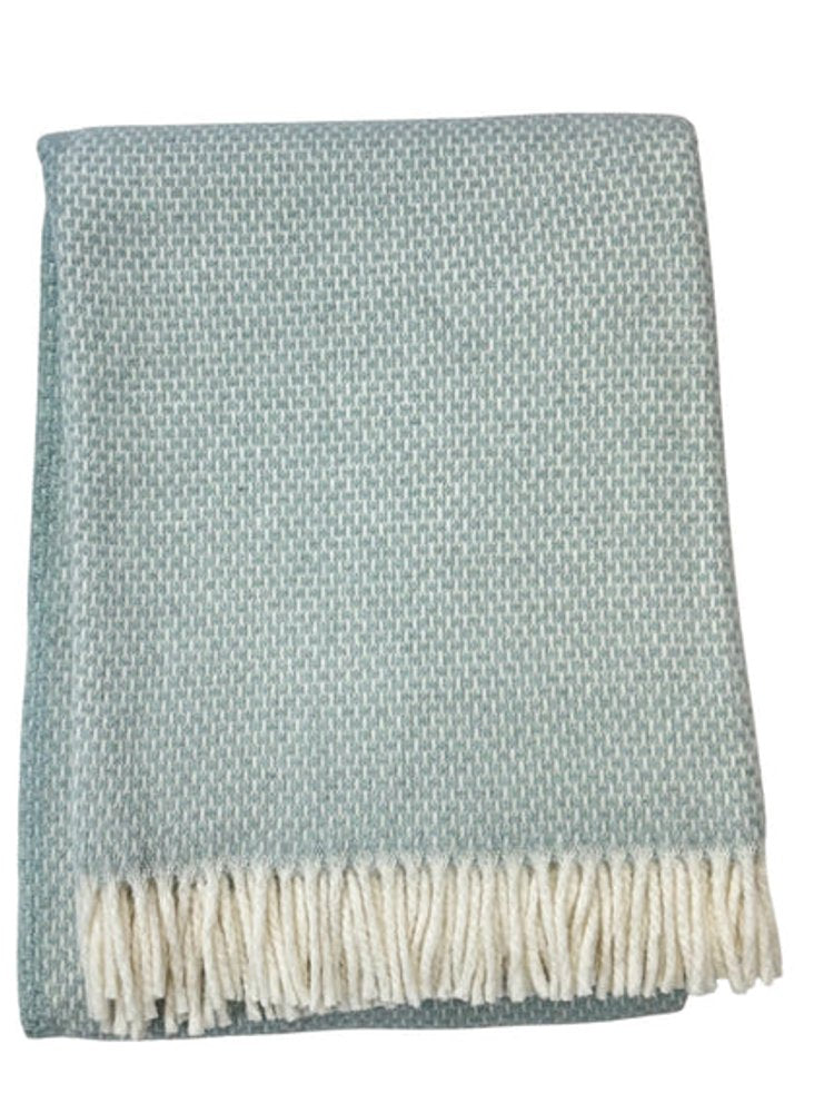 Soft Sky Blue Links Pattern Throw Blanket on a white background