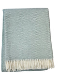 Soft Sky Blue Links Pattern Throw Blanket on a white background