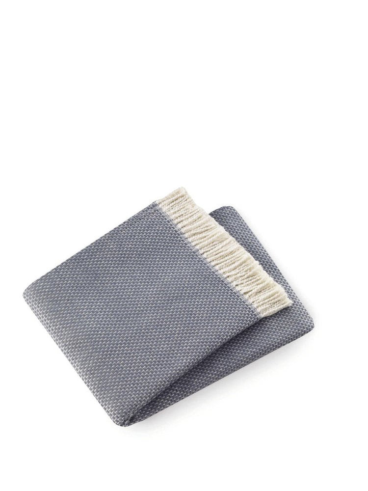 Soft Slate Gray Links Pattern Throw Blanket on a white background