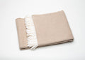 Stone Mini Dot Fringed Throw Blanket on a white background