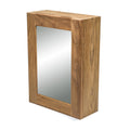 Solid Teak Mirrored Hanging Medicine Cabinet on a white background