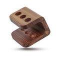 Designer Genuine Teak Toothbrush Holder on a white background