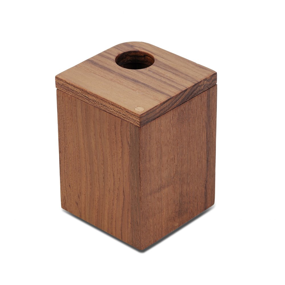 4" Brown Bathroom Storage Container