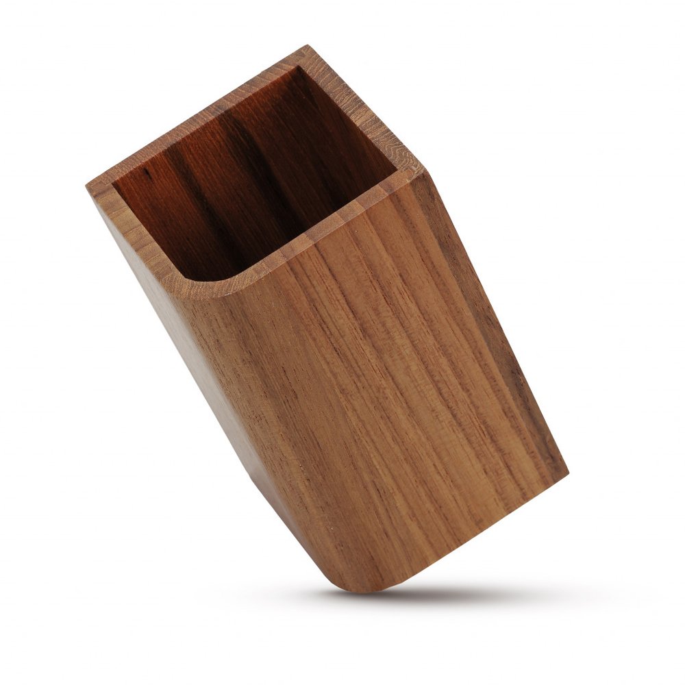 Designer Genuine Teak Tumbler on a white background