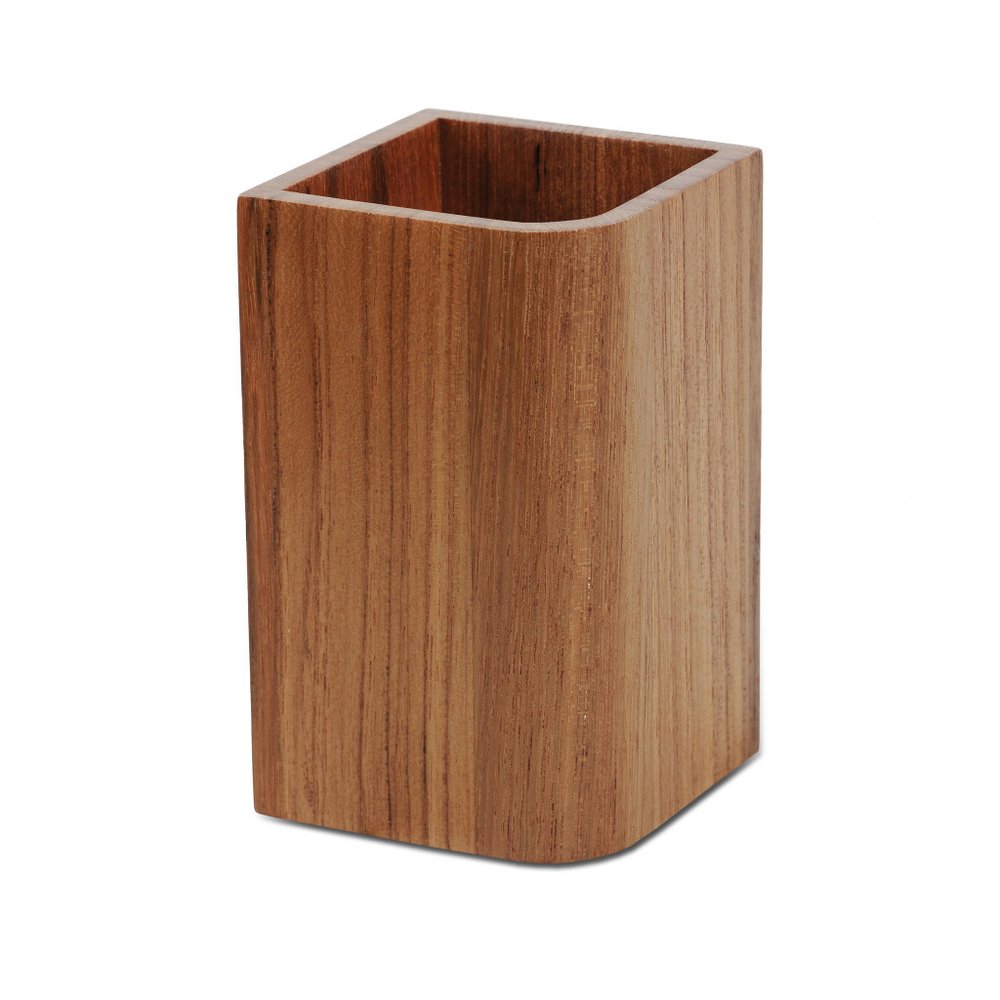 Designer Genuine Teak Tumbler on a white background