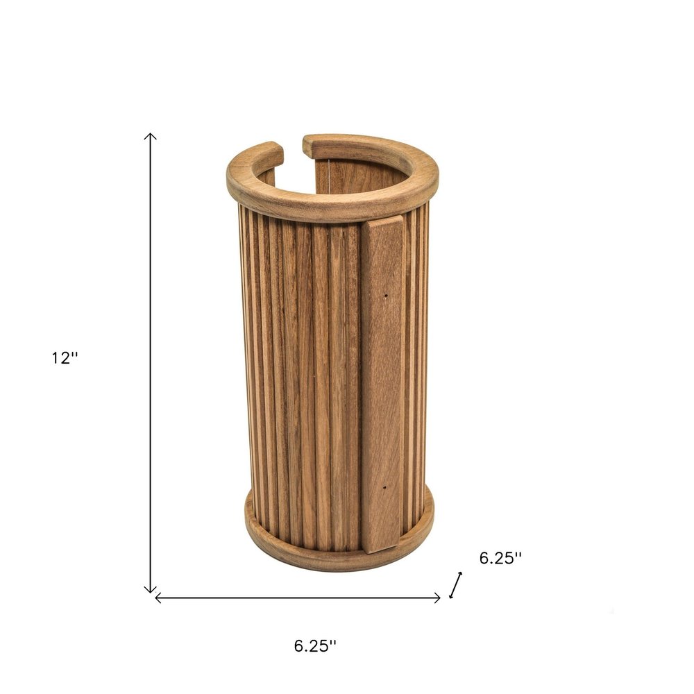 12" Brown Toilet Paper Holder