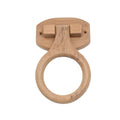 Traditional Solid Teak Heavy Duty Towel Ring on a white background