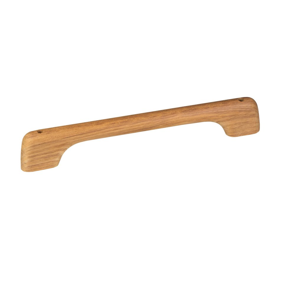 14" Traditional Solid Teak Towel Bar. Bath accessorie isolated on a plain white background, showing a brown teak surface.