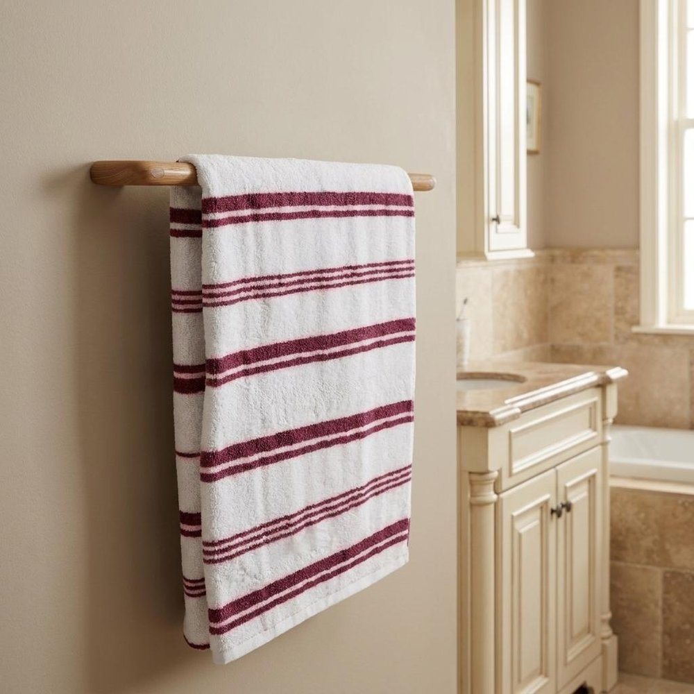 23" Traditional Solid Teak Towel Bar