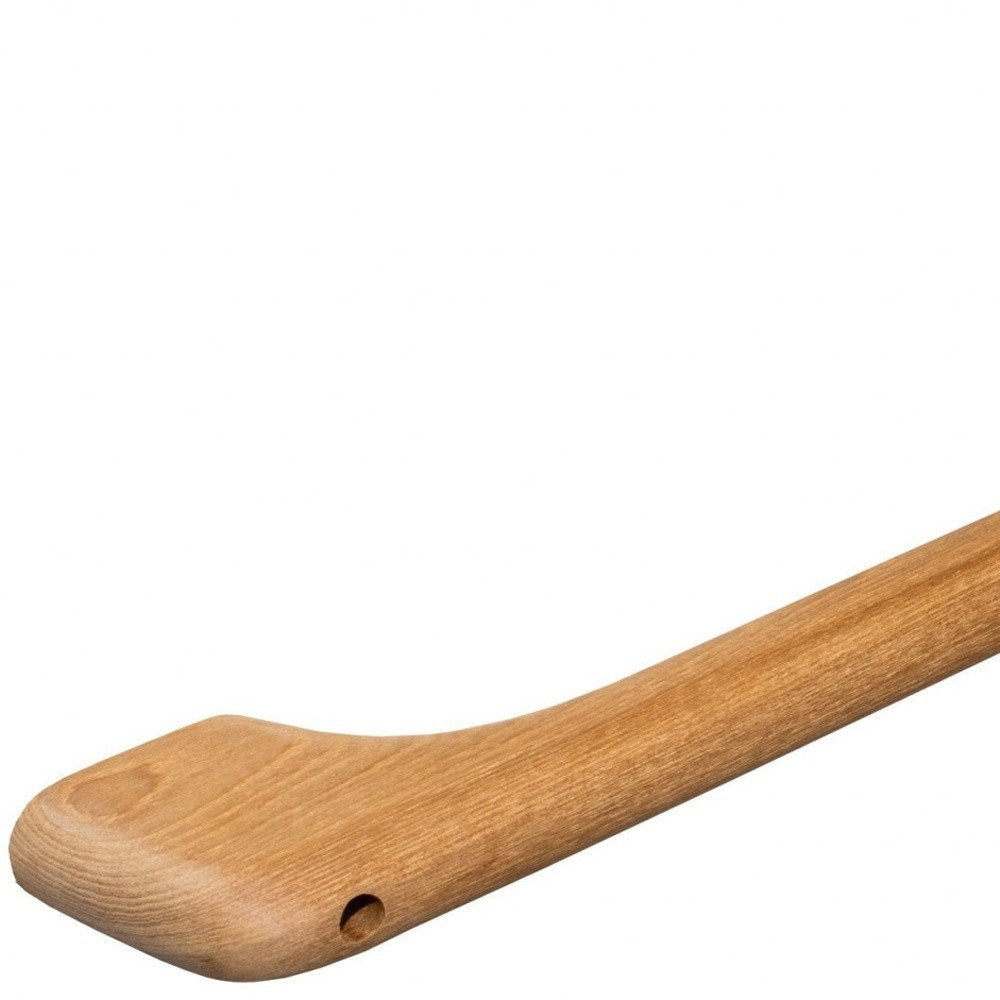 23" Traditional Solid Teak Towel Bar. Bath accessorie isolated on a plain white background, finished in brown wood.
