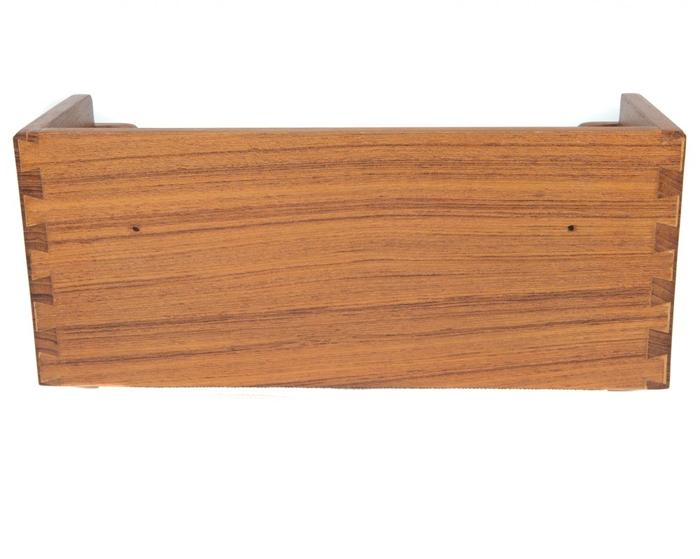 Traditional Solid Teak Guest Paper Towel Holder on a white background