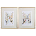 Set of Two Brown Streets of Venice Framed Art on a white background