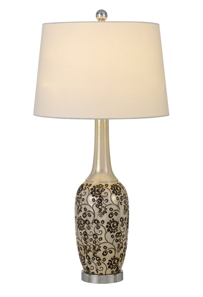 Set Of Two 30" Silver Metal Two Light Bedside Table Lamps With White Globe Shade on a white background