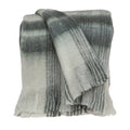 Transitional Gray and White Woven Handloom Throw on a white background