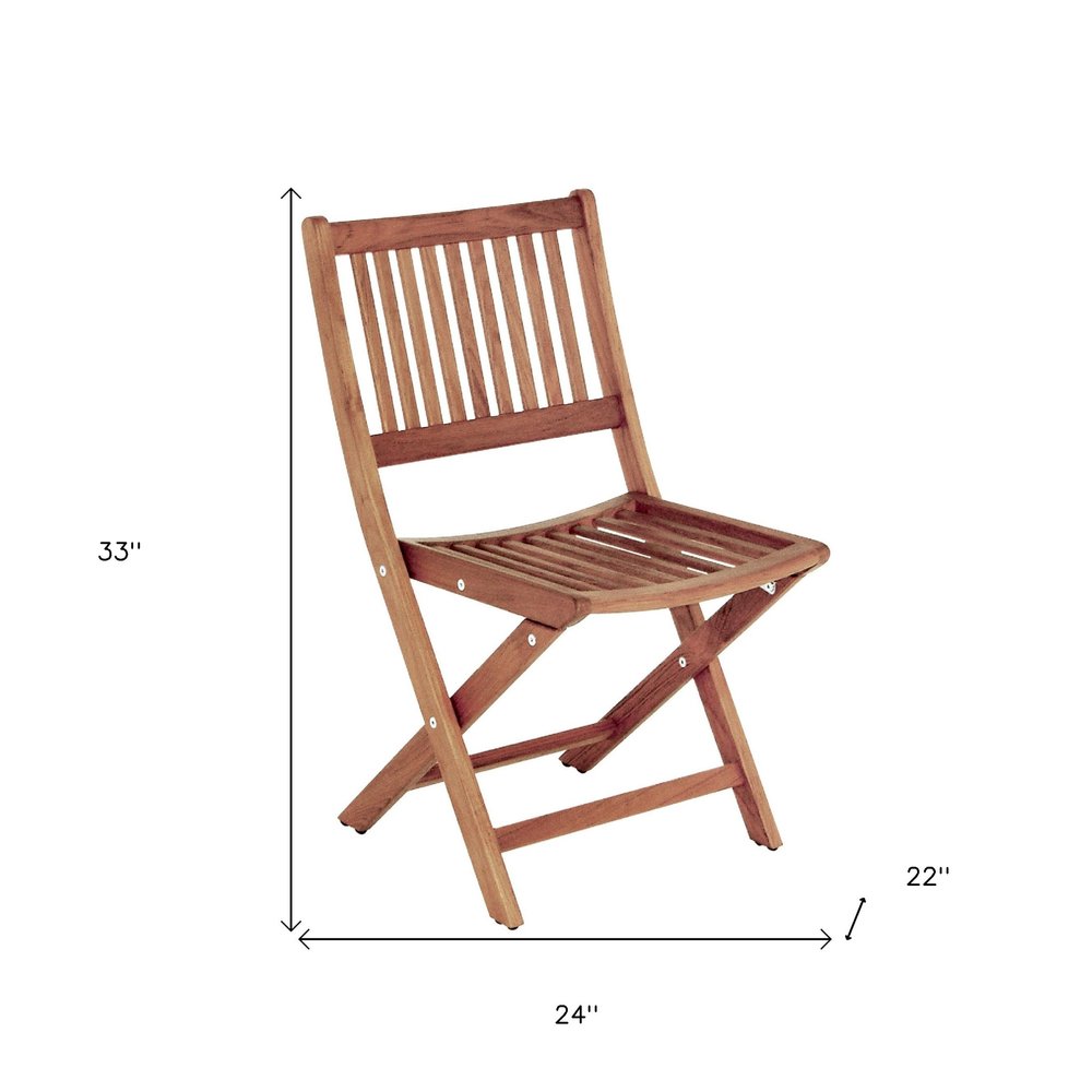24" Brown Solid Wood Indoor Outdoor Deck Chair. Outdoor chair isolated on a plain white background, finished in brown wood.