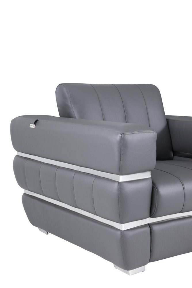 89" Camel Italian Leather Sofa With Silver Legs