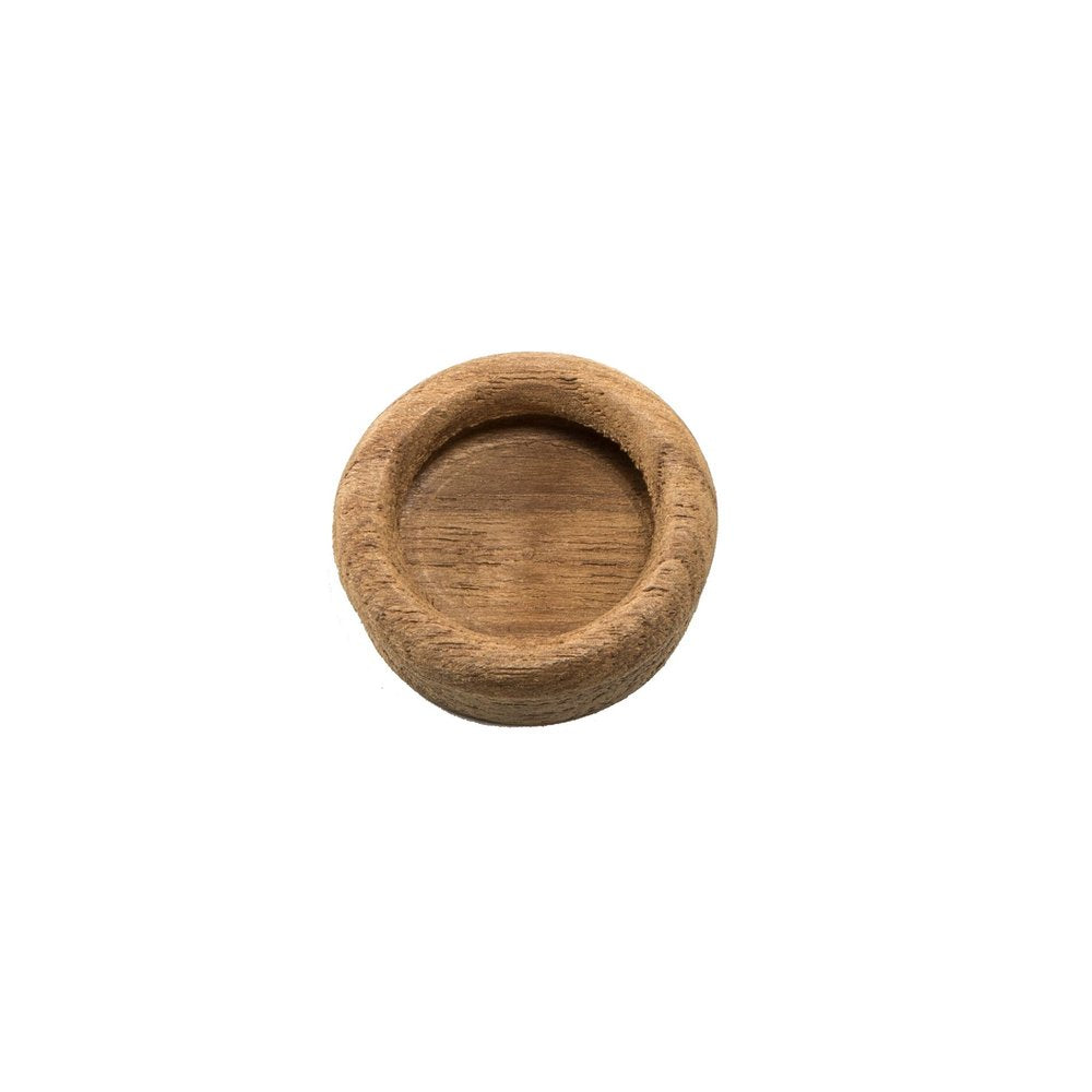 Set of Two Brown Wood Drawer Pull Knobs