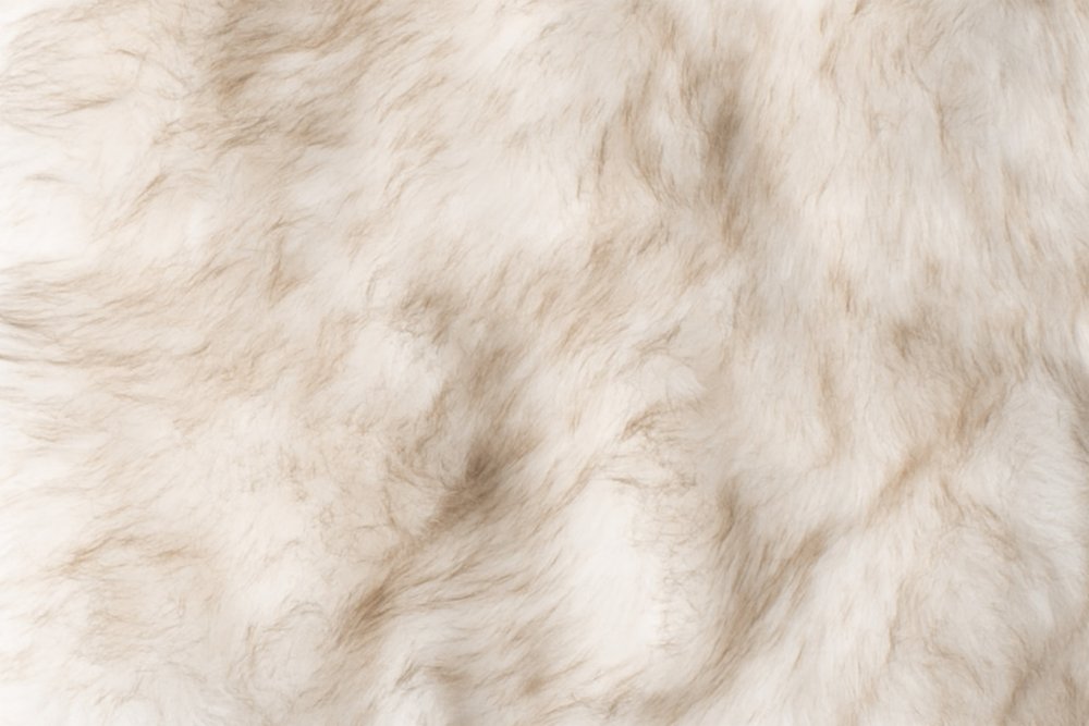Set Of Two 17" X 17" Gradient Tan Faux Fur Dining Chair Pad close-up detail