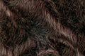 Set of Two 17" Chocolate Faux Fur Dining Chair Pads close-up detail