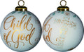 Yellow And White Glass Ball Ornament - SKU 477554 on a white background