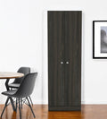 71" Dark Brown Wood Pantry Or Storage Closet