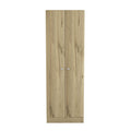 71" Oak Wood Pantry Or Storage Closet on a white background
