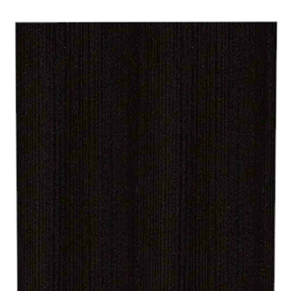47" Black Wood Pantry Or Storage Closet. Cabinet isolated on a plain white background, showing a black wood surface.