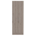 71" Light Gray Wood Pantry Or Storage Closet on a white background