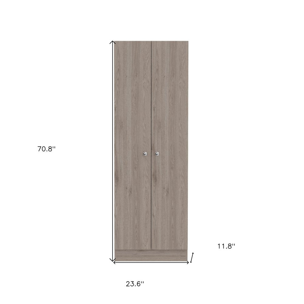 71" Light Gray Wood Pantry Or Storage Closet - SKU 477672
