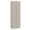 71" Light Gray Wood Pantry Or Storage Closet on a white background