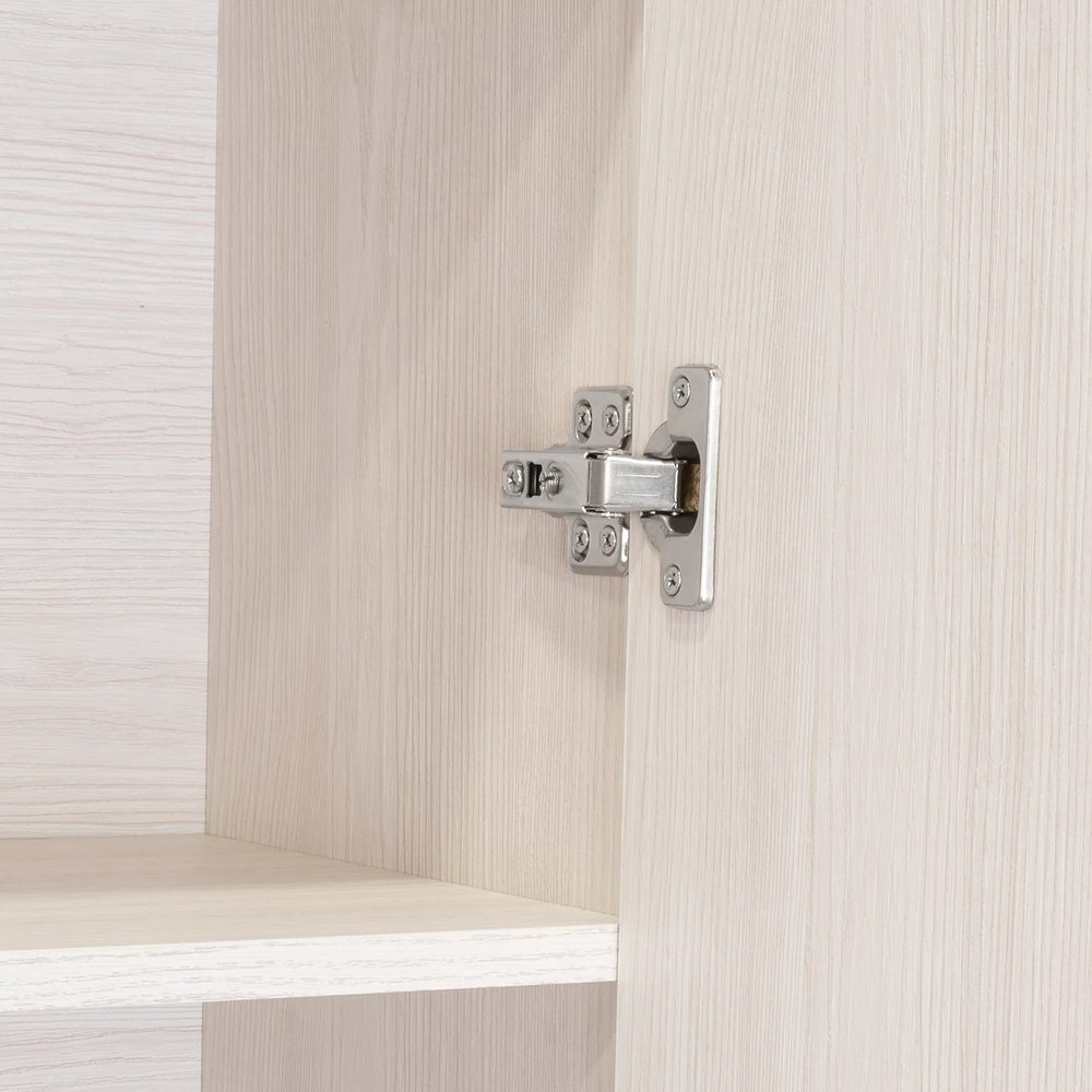 71" Light Gray Wood Pantry Or Storage Closet on a white background