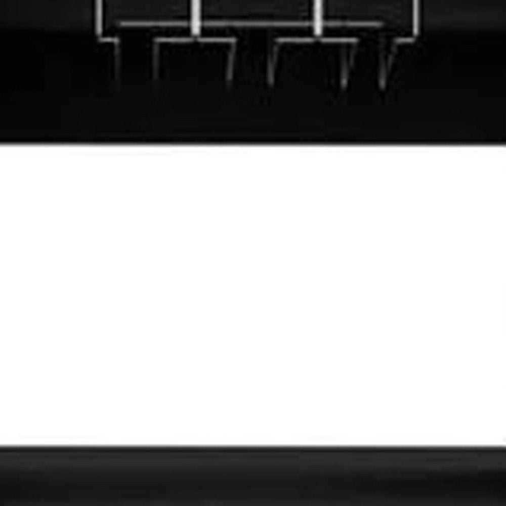 63" Black Wood Bar Cabinet With Two Drawers. Cabinet isolated on a plain white background, showing a black wood surface.